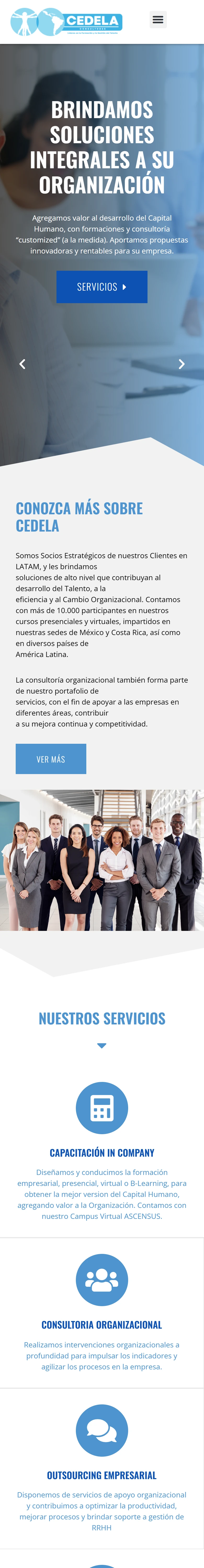 El mismo sitio, visto en el celular.