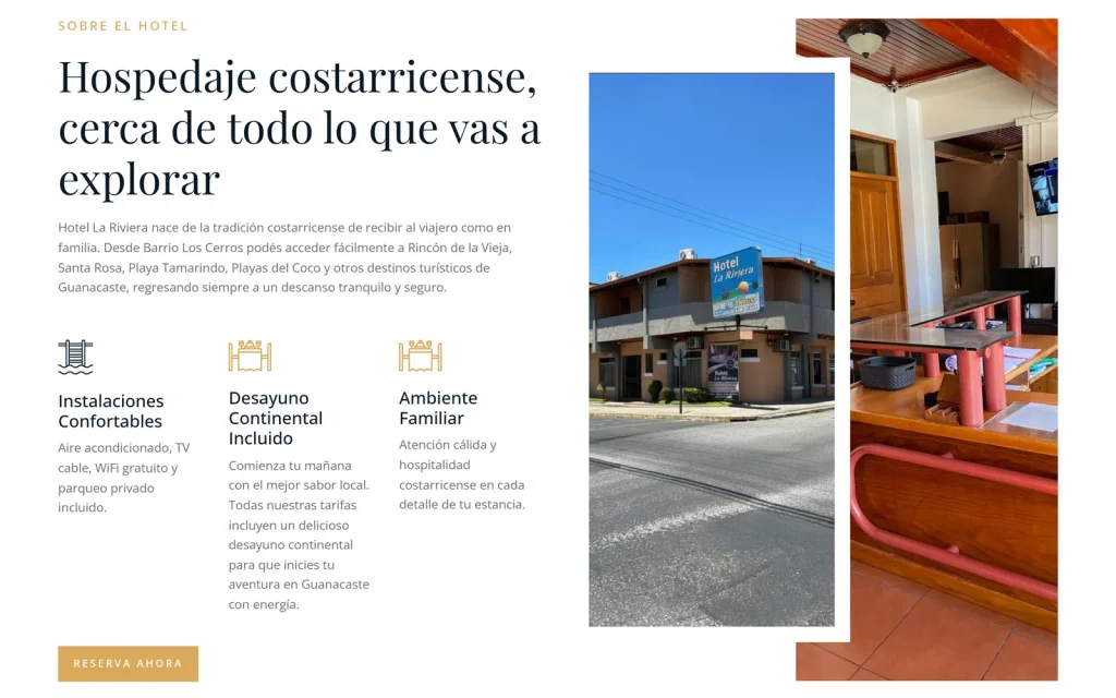 La reserva, sin mandar al huésped a otro sitio. Sitio de hoteles y hospedaje.