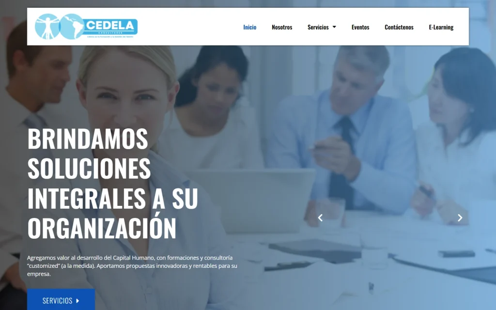 La portada, con la oferta académica visible. Sitio de educación.