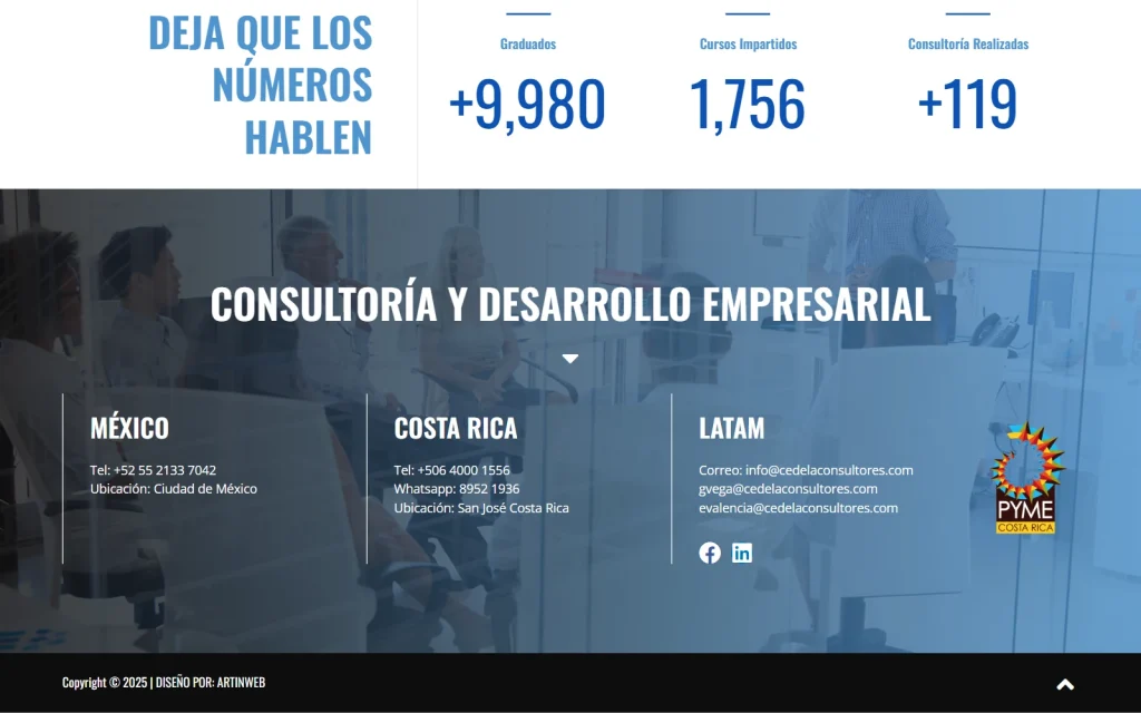 Las capacitaciones hechas, con fotos, y la inscripción por WhatsApp. Sitio de educación.