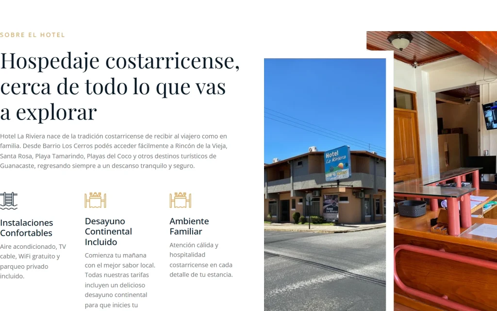 La reserva, sin mandar al huésped a otro sitio. Sitio de hoteles y hospedaje.
